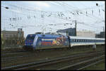 101060 erreicht hier mit einem Interregio aus Richtung Hamm am 23.4.2001 um 18.28 Uhr den HBF Münster in Westfalen.