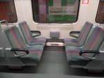 Sitze (Original) in der 2.Klasse in einem X-Wagen der 4.Bauserie auf der S1 (Aufgenommen am 19.02.2017)