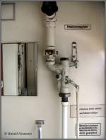 Sp�lventil eines Plumsklo in Bag-Wagen der DR.