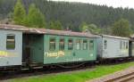 Fichtelbergbahn 970-529 KB, abgestellt in Hammerunterwiesenthal; 13.09.2011