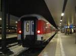 CNL 472 von Basel SBB nach Kopenhagen mit Kurswagen nach Moskau.Am 07.01.09 beim Halt in Mannheim Hbf.