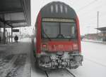 Hier ein RE3 von Wnsdorf-Waldstadt nach Stralsund, dieser Zug stand am 30.1.2010 in Angermnde.