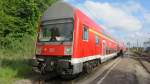 am 04.05.2014 Dosto760 und E-Lok 143 im Bf Altentreptow