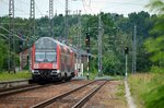 RB 45 Chemnitz - Mittweida - Riesa - Elsterwerda. Der letzte Tag unter DB Regie. Hier 143 283-0 mit DABbuzfa 760 in Waldheim 11.06.2016