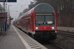 Am 24.01.2026 schob 112 131-8 ihre 4 Doppelstockwagen durch Oldenbüttel nach Bremerhaven