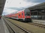 Hier ein RE7 von Berlin Lichtenberg nach W�nsdorf-Waldstadt, dieser Zug stand am 18.6.2011 in Berlin Lichtenberg.