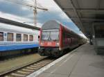 Hier ein RE7 von Berlin Lichtenberg nach W�nsdorf-Waldstadt, dieser Zug stand am 18.6.2011 in Berlin Lichtenberg.