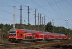 RE 18708 (Dessau Hbf–W�nsdorf-Waldstadt) am 10.04.2011 in W�nsdorf-Waldstadt