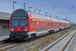 Ausfahrt RE3 von Elsterwerda nach Stralsund auf dem Bf Anklam. -  17.04.2013	