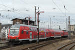 Am 6. März 2008, Chemnitz, eine RB aus Elsterwerda fährt in den Hauptbahnhof ein.