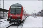 RE9 nach Siegen von Aachen kommend, dieser fuhr gerade aus dem Eschweiler Bahnhof heraus.