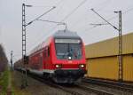 Steuerwagen eines RE4 Zuges nach Dortmund bei Mnchengladbach Herrather Linde. 24.11.2012