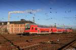 Am 14.01.07 fhrt der RB 17310  mit Steuerwagen DABpbzfa in Chemnitz Hbf ein, wie immer geschoben von einer 143.