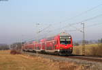 RE 19413 (Stuttgart Hbf-Aalen Hbf) mit Schublok 111 078-2 bei Mögglingen 14.2.17