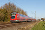 RE42 in Richtung Essen Hbf, geschoben von 146 110-2 (DB) in Dülmen, 21. November 2025