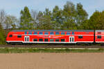 Regio Ersatzverkehr im Expresskreuz Bremen/Niedersachsen. WFL Steuerwagen Doppelstockwagen. Syke 28.4.26
