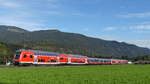 Ein Sonderzug der SOB von Mühldorf nach Garmisch-Partenkirchen zwischen Farchant und Garmisch-Partenkirchen.
