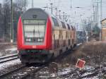 Rckansicht des RE2 (RE 38168) von Cottbus nach Rathenow.