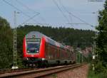 RE 4722 (Konstanz-Karlsruhe Hbf) mit Schublok 146 231-6  Triberger Wasserflle  am B32 10.6.10