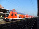 Regionalexpress mit Schublok 112 174 am 01.03.2011 in Stendal.

