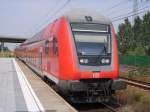 RE2 nach Cottbus bei der Einfahrt in den Bahnhof Wusterkark.