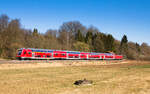 IRE5 Lindau-Reuting - Stuttgart Hbf am 08.03.2022 zwischen Ebersbach und Reichenbach.