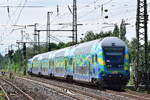 Nachschuss auf 111 074 mit ihrem EM Sonderzug in Oberbilk auf den Weg nach Düsseldorf Hbf. 

DÜsseldorf 07.07.2024