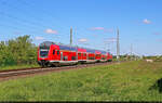 DABpbzfa767.2 (50 80 86-81 133-0 D-DB) erreicht mit Schublok 146 023-7 den n�chsten Halt Stumsdorf.

🧰 Elbe-Saale-Bahn (DB Regio S�dost)
🚝 RE 16315 (RE 30) Magdeburg Hbf–Halle(Saale)Hbf
🕓 6.5.2025 | 10:26 Uhr