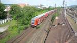 RE 4609 von Frankfurt nach N�rnberg kurz vor W�rzburg Zell, direkt neben dem Rangierbahnhof W�rzburg.