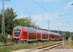 IRE 4714 (Konstanz-Karlsruhe Hbf) mit Schublok 146 232-4 bei der Einfahrt St.Georgen(Schwarzw) 29.7.09