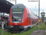 Eine Premiere fr Erfurt: Zum erstenmal rollten am 27.08.2005 RE160 in den Bahnhof der Thringer Landeshauptstadt, leider jedoch nur fr einen Tag, da sie als Schuttlezug zum Werk Erfurt fuhren,