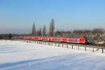 Der RE 5 nach Koblenz Hbf bei der Durchfahrt durch Langenfeld (Rheinland) am 08.12.2012