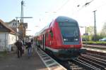 DBpbzfa 765 auf der KBS 703. D-DB 50 80 86-35 066-9 am 24.04.2013 mit einer Versp�tung von +20 als RE nach Offenburg in Orschweier.