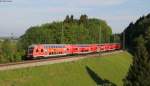RE 79036 (Salzburg Hbf-M�nchen Hbf) mit Schublok 111 174-9 bei A�ling 18.5.13