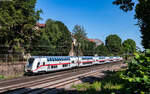 LPFT xxx (Karlsruhe Hbf? - Basel Bad Bf) geschoben von 147 570 in Offenburg 17.6.25
