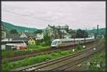 Ein InterCity fhrt Richtung Koblenz. Aufgenommen im Sommer 2006 in Boppard.