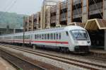 Der Steuerwagen von IC 2264 bei der Ausfahrt aus Plochingen.