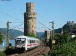 IC 118 (Salzburg Hbf-Mnster(Westf)Hbf) mit Schublok 101 051-1 in Oberwesel 20.7.10