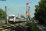 Mit etwa +20 passiert IC 2005  Bodensee  den Bahnhof Forchheim.