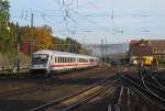 IC 1605 nach Mnchen Hbf durchfhrt am 13. Oktober 2012 den Bahnhof Kronach.