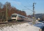 IC 1605 nach Mnchen Hbf durchfhrt am 08. Dezember 2012 das nrdliche Kronacher Stadtgebiet.