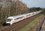 IC 2372 (Karlsruhe–Stralsund) am 10.04.2008 zwischen Winsen (Luhe) und Ashausen