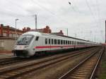 Am 26.10.2014 kam 120 151 mit einem Ersatzzug aus Richtung Wittenberge nach Stendal. Dieser fuhr als SONDERZUG IC 2917 in Richtung Dortmund.
