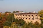 EC 113 (Frankfurt(Main)Hbf-München Hbf) mit Schublok 101 029-7  Panoramareisen CH  bei Bietigheim 12.10.15