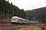 IC Steuerwagen bei Förtschendorf im Frankenwald am 09.11.2015.