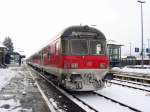 Steuerwagen im Bahnhof Buchloe, 13.12.2008.