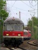 Einfahrt in den Bahnhof von Eschweiler (Kr.Aachen.)für diese Regionalbahn am Sonntag den 13.April 2014.