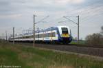 InterConnex (X 68904) von Warnemnde nach Leipzig Hbf in Vietznitz und geschoben hatte die 146 520-2. 01.05.2013