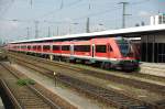 RE 34610 mit PumA-Wagen am 26.04.08 nach Wrzburg im Nrnberger Hbf