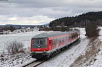 RE 22311 (Rottweil-Neustadt(Schwarzw)) mit Schublok 218 410-9 bei Deißlingen 9.12.17